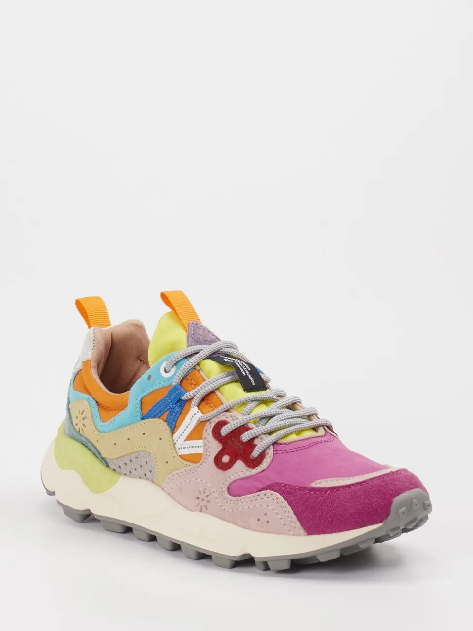 Flower Mountain – Sneaker aus Veloursleder/Textil multicolor