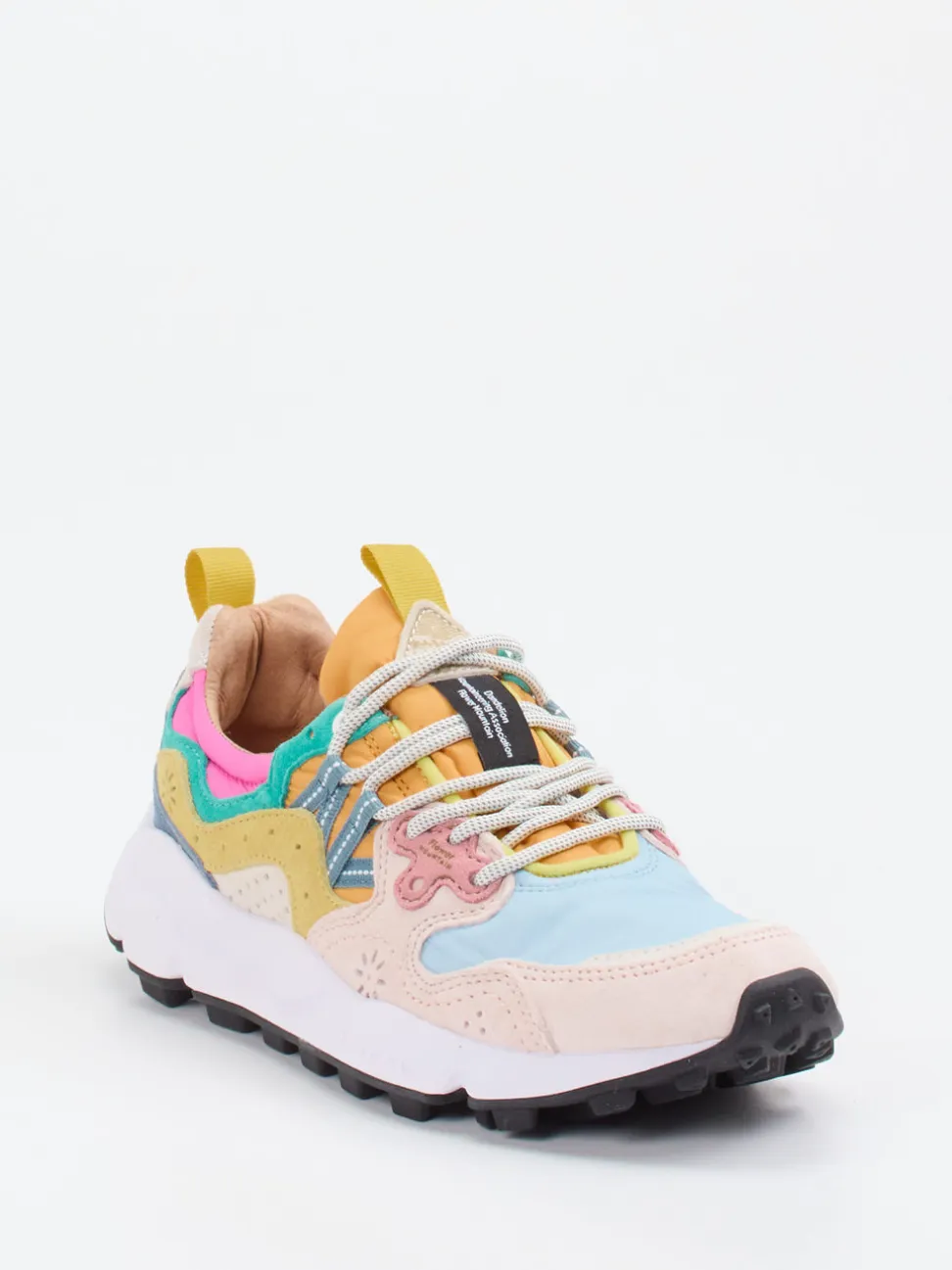 Flower Mountain – Sneaker aus Velour/Textil Multicolor