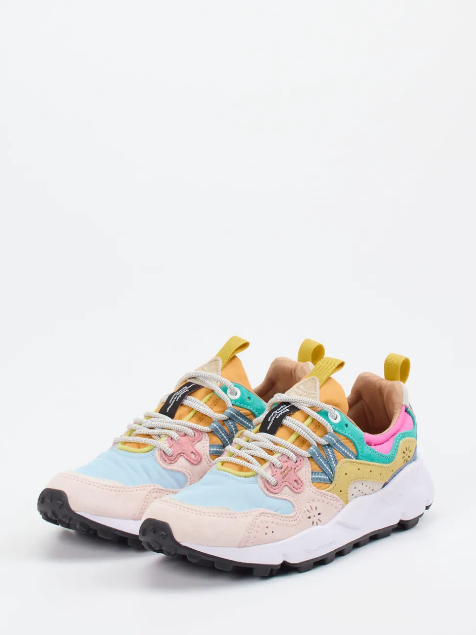 Flower Mountain – Sneaker aus Velour/Textil Multicolor