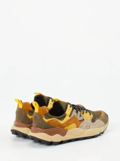 Flower Mountain – Trail-Sneaker aus Velour/Textil olivgrün