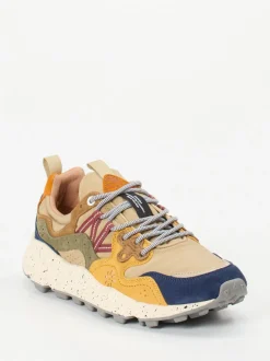 Flower Mountain – Trail-Sneaker aus Velour/Textil beige