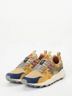 Flower Mountain – Trail-Sneaker aus Velour/Textil beige