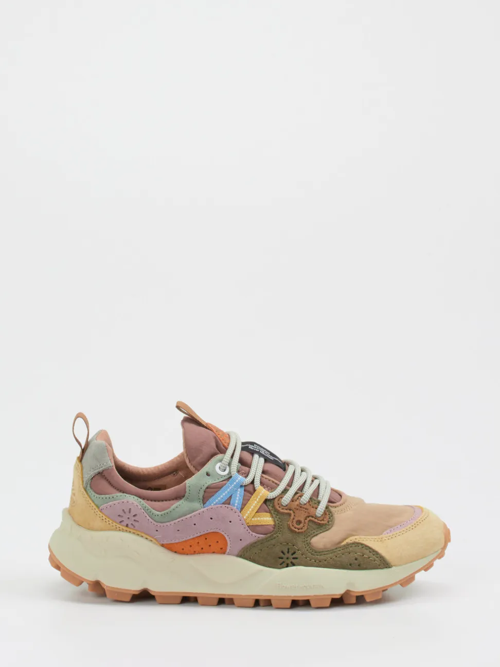 Flower Mountain – Trail-Sneaker aus Veloursleder beige