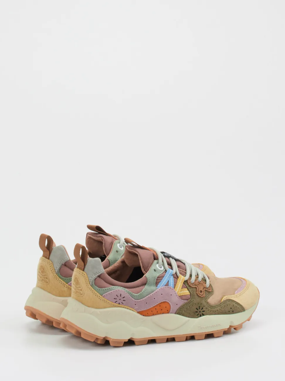 Flower Mountain – Trail-Sneaker aus Veloursleder beige