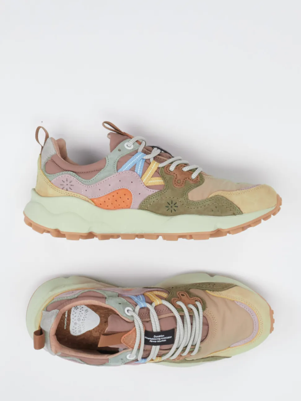 Flower Mountain – Trail-Sneaker aus Veloursleder beige