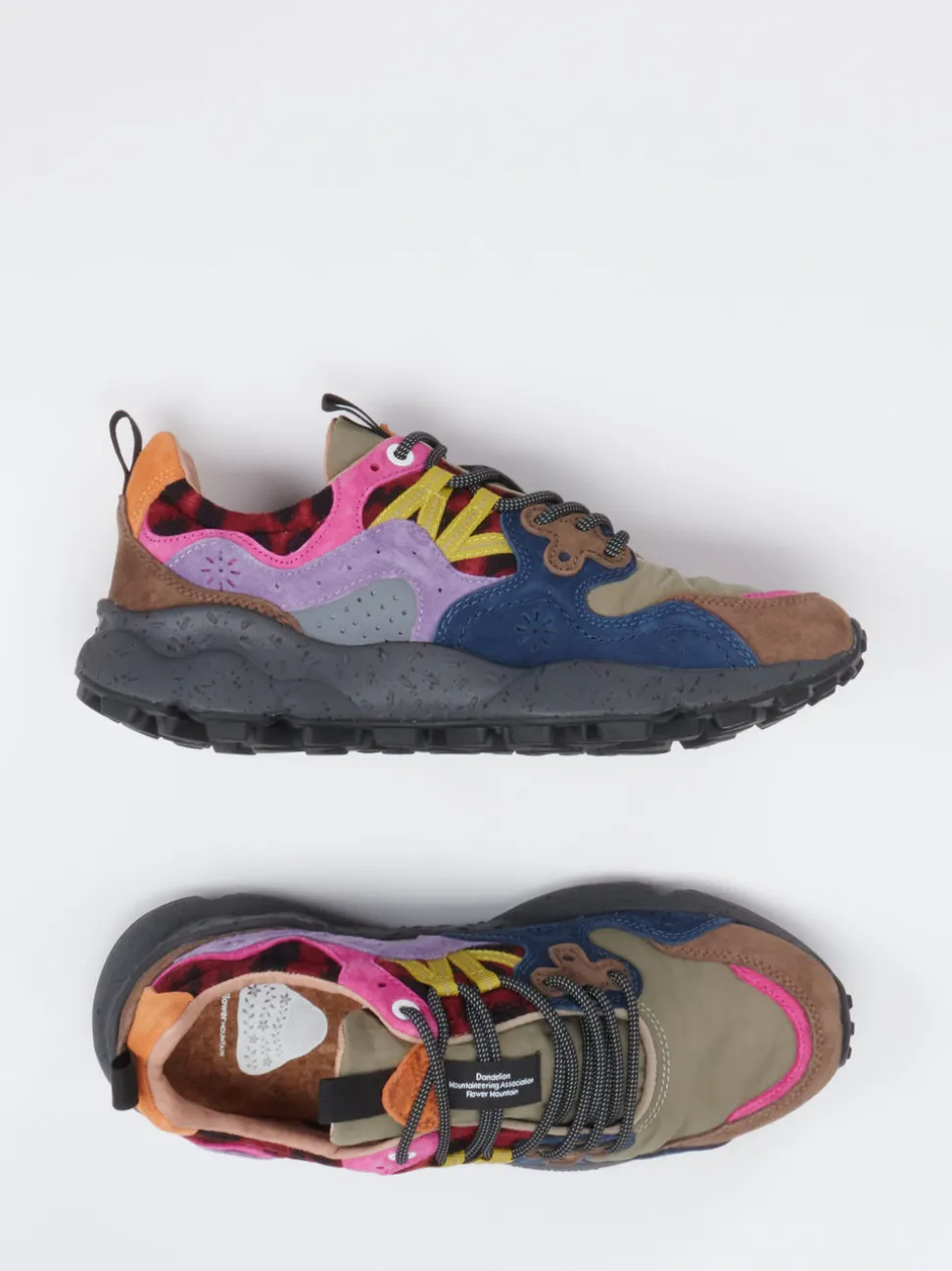 Flower Mountain – Trail-Sneaker aus Veloursleder/Textil Multicolor