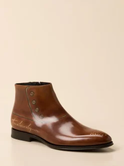 Franceschetti – Stiefeletten aus Kalbleder Mittelbraun