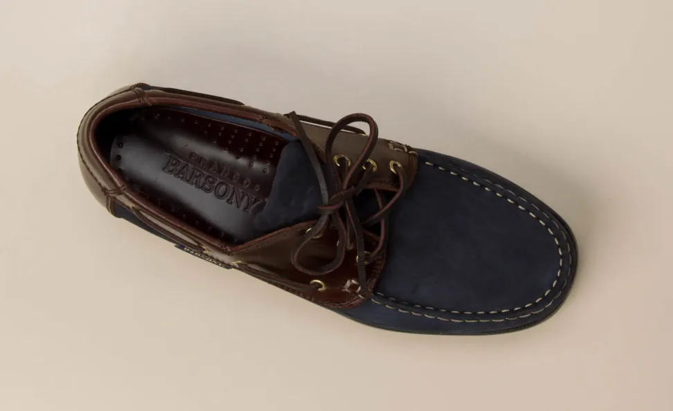 Franco Barsony – Bootsschuh aus Fettleder und Nubukleder