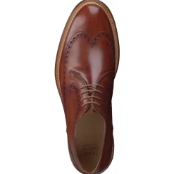 Franz Gustav – Brogue Derby aus Kalbleder cognacbraun
