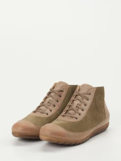 Franz Gustav – Mid-Top Sneaker aus Veloursleder taupe