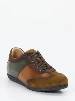 Franz Gustav – Schnürschuh aus Veloursleder und Leder braun