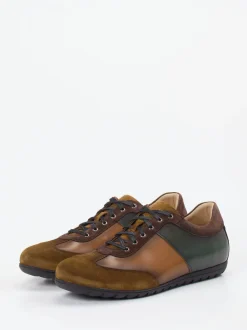 Franz Gustav – Schnürschuh aus Veloursleder und Leder braun