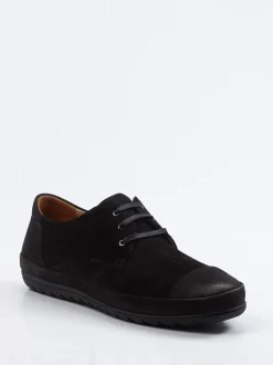 Franz Gustav – Schnürschuh aus Veloursleder schwarz