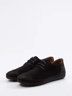 Franz Gustav – Schnürschuh aus Veloursleder schwarz