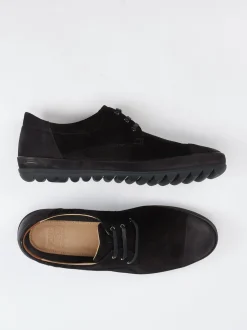 Franz Gustav – Schnürschuh aus Veloursleder schwarz