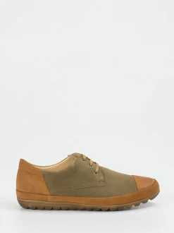 Franz Gustav – Schnürschuh aus Veloursleder Olivgrün