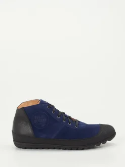 Franz Gustav – Schnürschuh aus Veloursleder Tiefblau