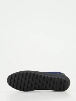 Franz Gustav – Schnürschuh aus Veloursleder Tiefblau