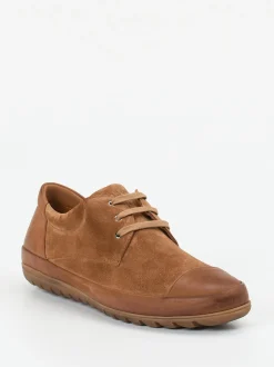 Franz Gustav – Schnürschuh aus Veloursleder cognacbraun