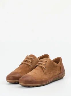 Franz Gustav – Schnürschuh aus Veloursleder cognacbraun