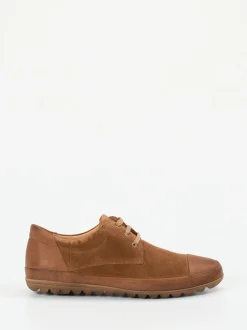 Franz Gustav – Schnürschuh aus Veloursleder cognacbraun