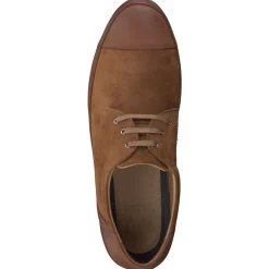 Franz Gustav – Schnürschuh aus Veloursleder cognacbraun