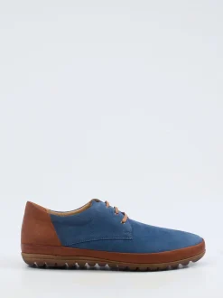 Franz Gustav – Schnürschuh aus Veloursleder Jeansblau