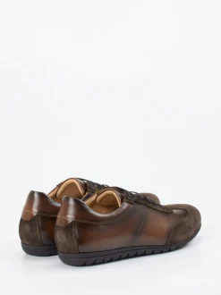 Franz Gustav – Sneaker aus Velour- und Glattleder braun