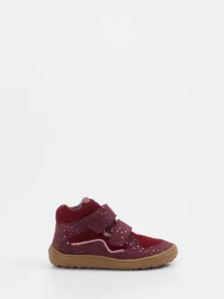 Froddo – Barfuß-Sneaker aus geprägtem Leder bordeaux