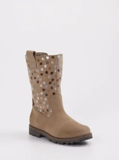 Froddo – Kinderstiefel aus geprägtem Leder sandbeige