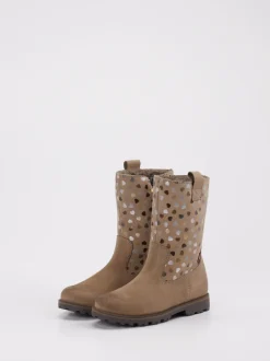 Froddo – Kinderstiefel aus geprägtem Leder sandbeige