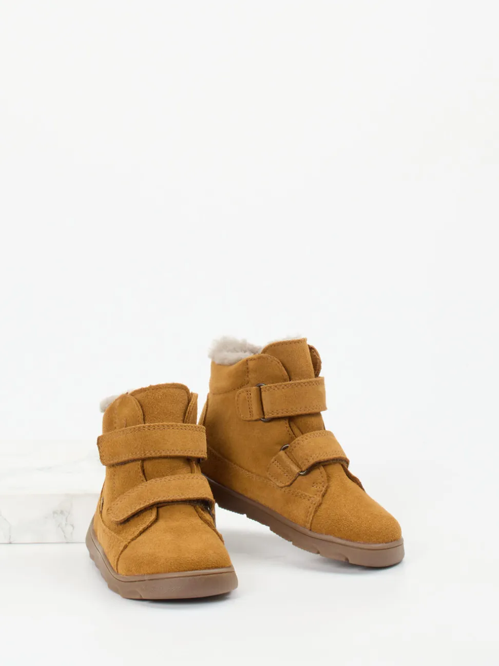 Froddo – Kinderstiefeletten aus Veloursleder cognacbraun