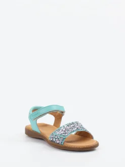 Froddo – Klettsandale aus Metallic mit Glitzerdetails