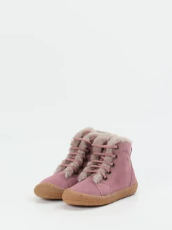 Froddo – Lauflernboots aus Veloursleder Altrosa