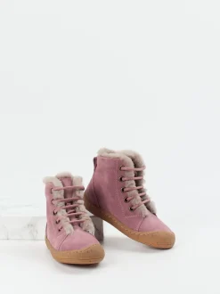 Froddo – Lauflernboots aus Veloursleder Altrosa