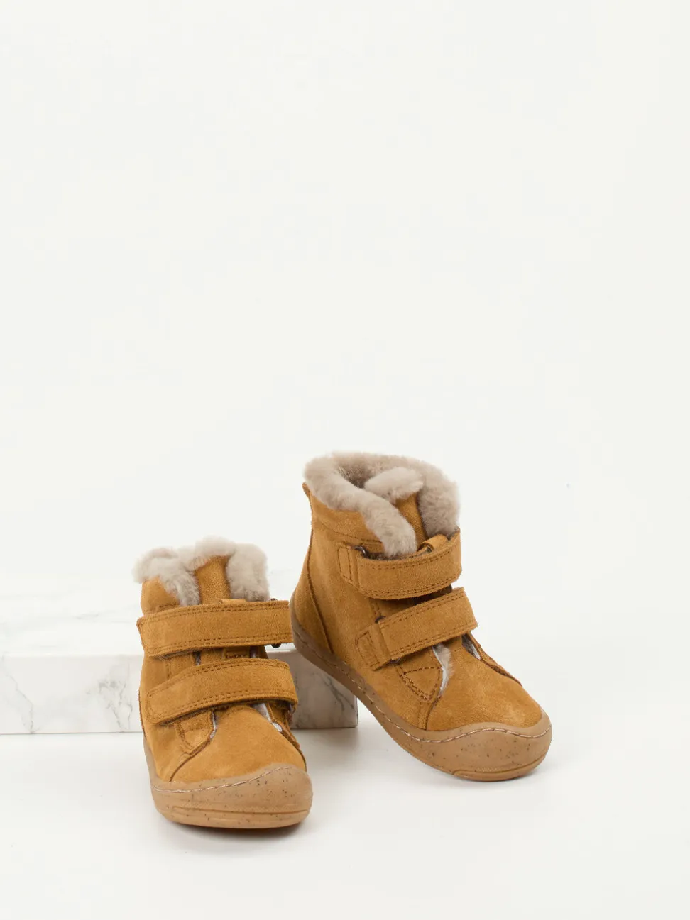 Froddo – Lauflernboots aus Veloursleder cognac