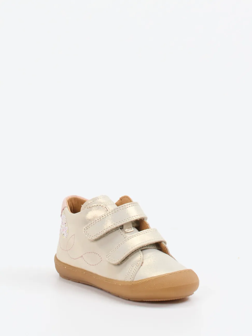Froddo – Lauflernschuhe aus Metallicleder champagner