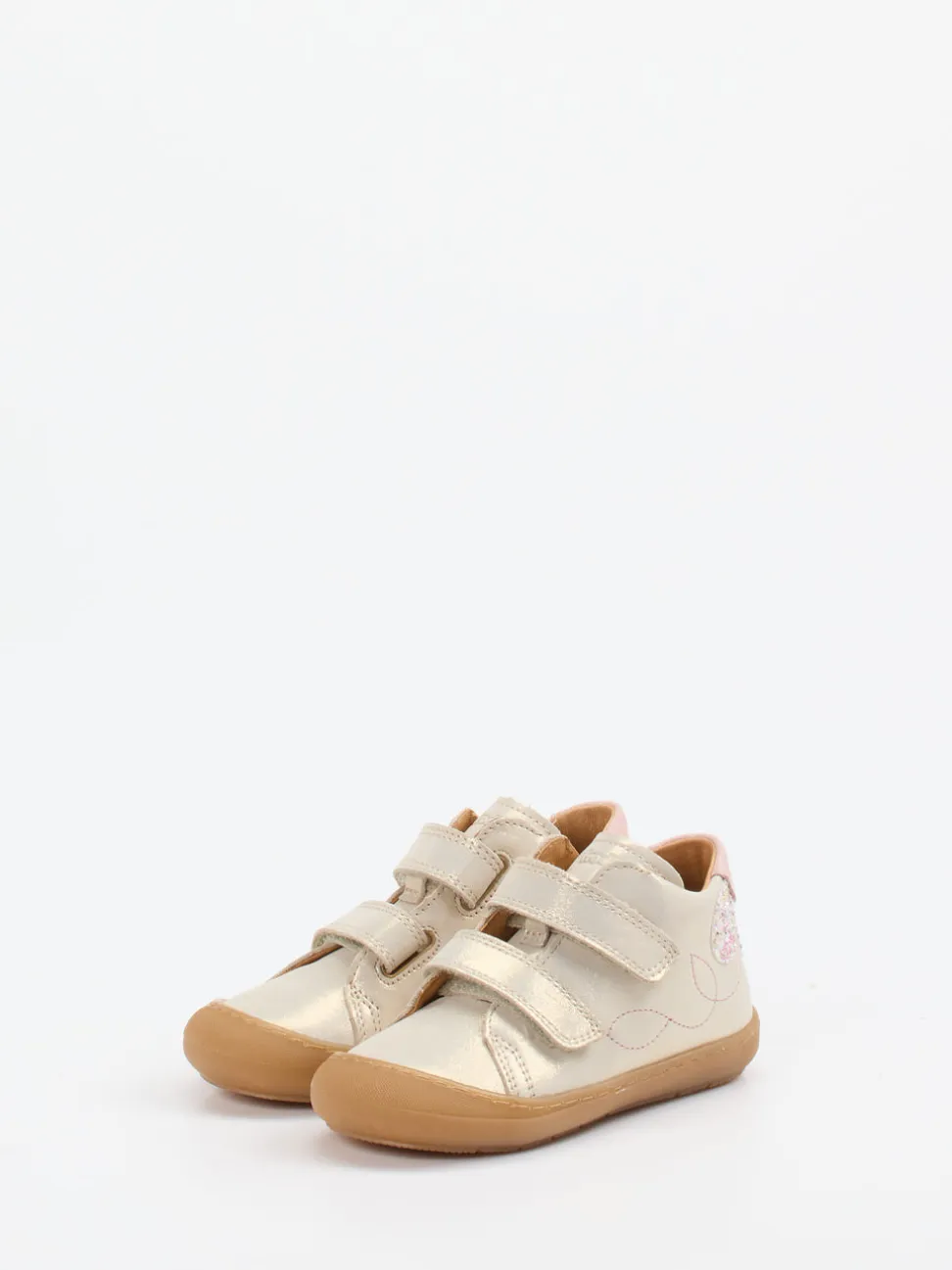 Froddo – Lauflernschuhe aus Metallicleder champagner