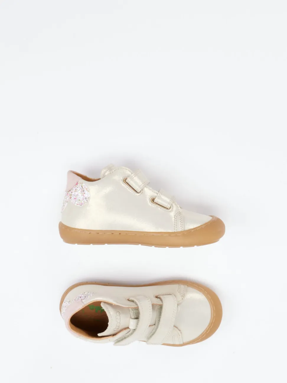 Froddo – Lauflernschuhe aus Metallicleder champagner