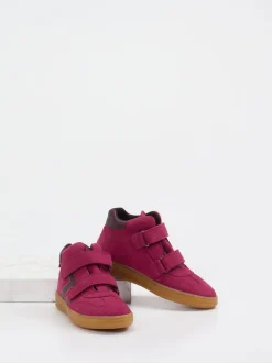 Froddo – Mid-Top-Sneaker aus Veloursleder beerenrot