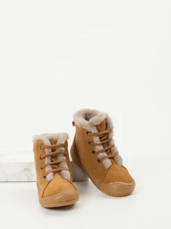 Froddo – Stiefeletten aus Veloursleder cognacbraun