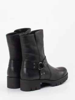Gabor – Biker-Stiefelette aus Kalbleder Schwarz
