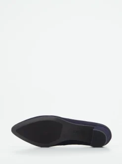 Gabor – Blockabsatz-Pumps aus Veloursleder Dunkelviolett