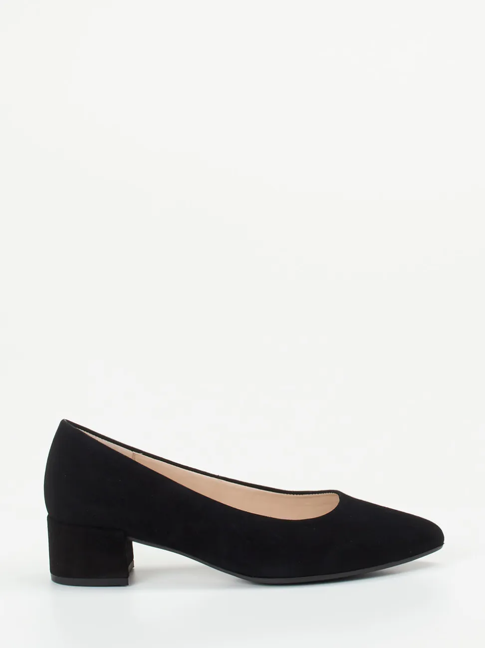 Gabor – Blockabsatz-Pumps aus Veloursleder schwarz