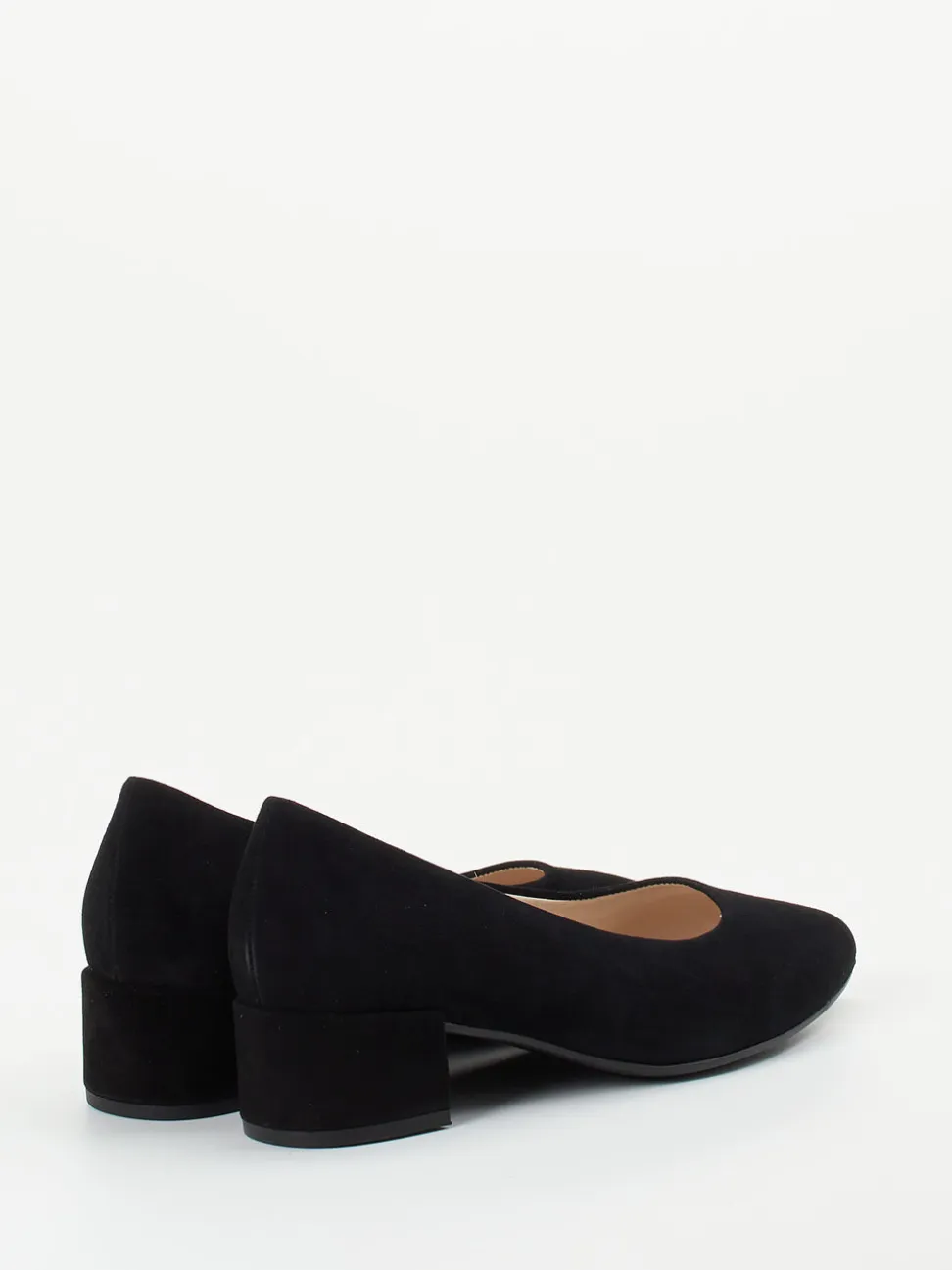 Gabor – Blockabsatz-Pumps aus Veloursleder schwarz
