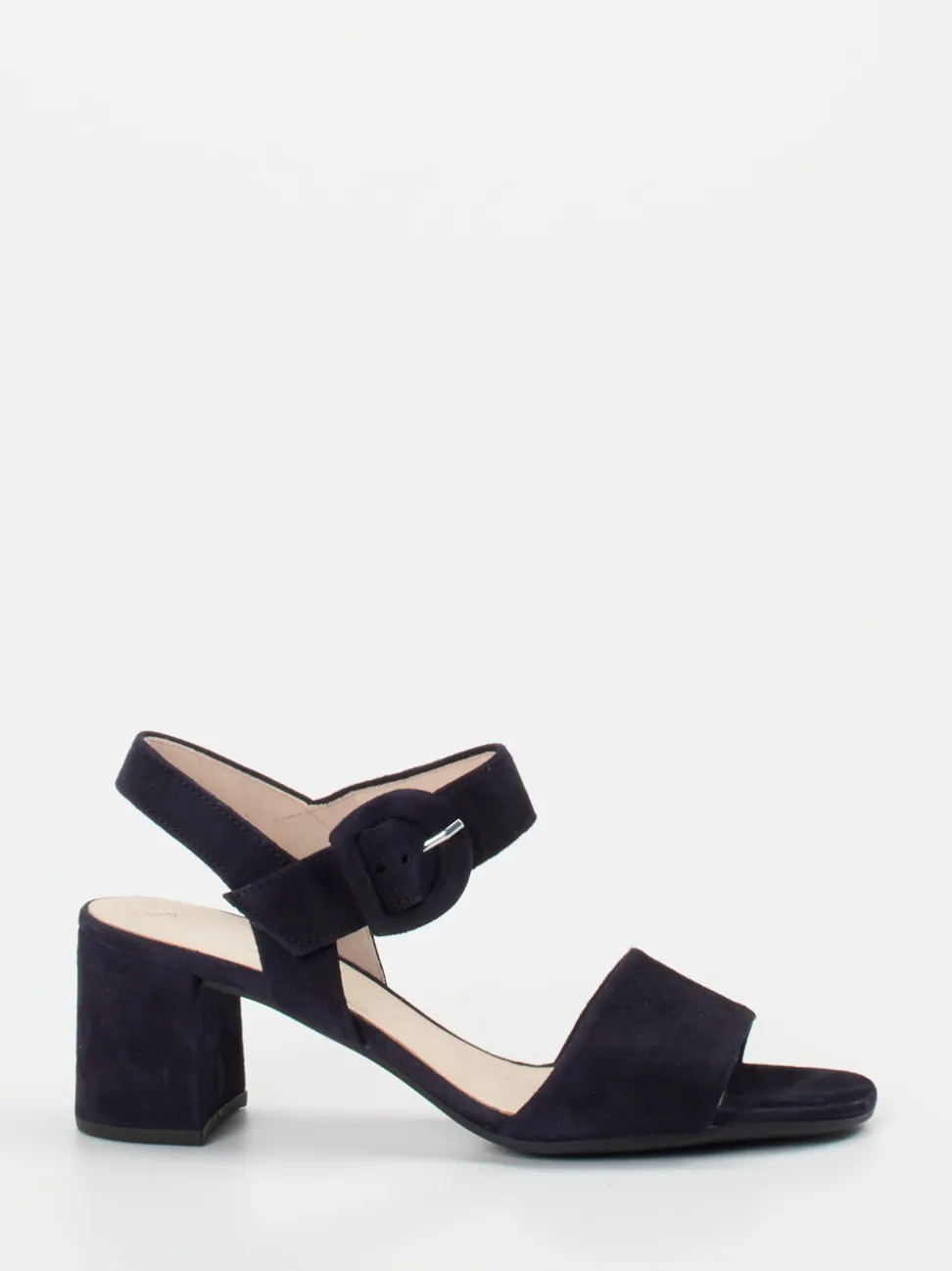 Gabor – Blockabsatz-Sandalen aus Veloursleder Blau