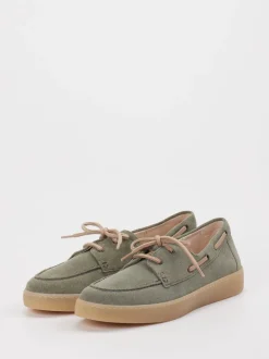 Gabor – Bootsschuh aus Veloursleder olivgrün