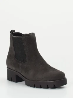 Gabor – Chelsea Boots aus Veloursleder Anthrazit