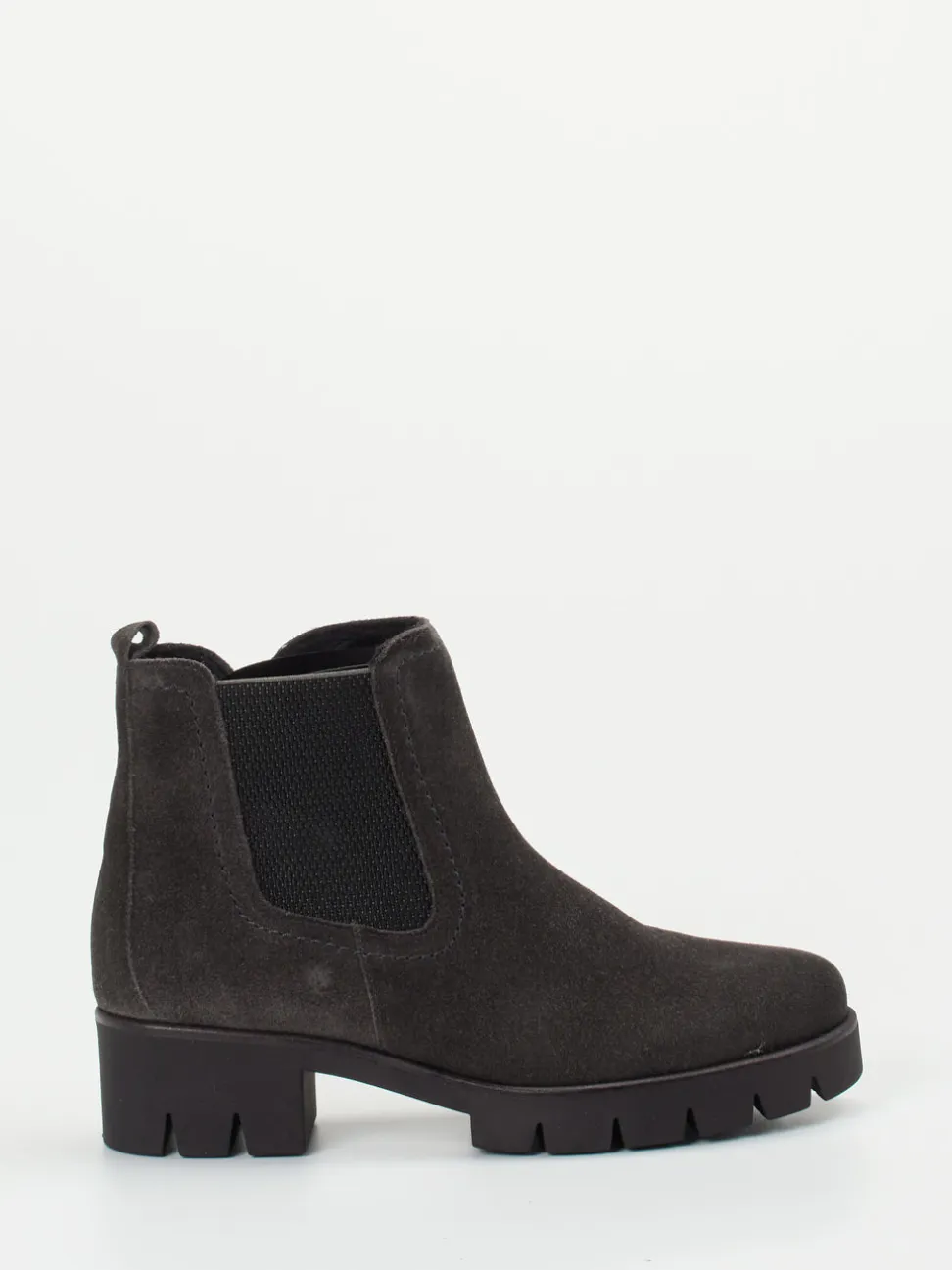 Gabor – Chelsea Boots aus Veloursleder Anthrazit
