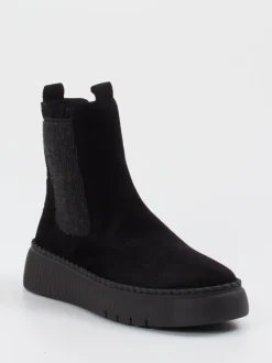 Gabor – Chelsea Boots aus Lammleder Schwarz